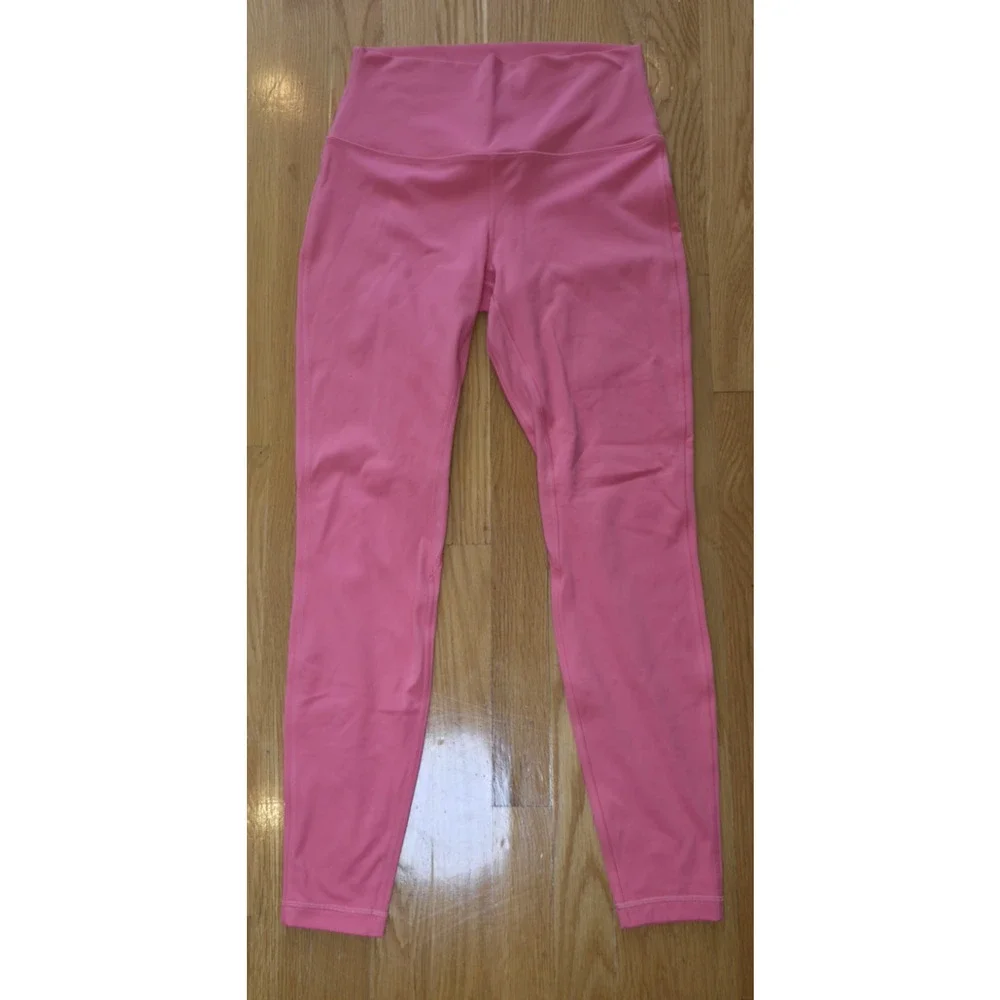 Lululemon Align High Rise Pant 27 Pink Nulu Yoga Leggings Womens 8 - Picture 2 of 5